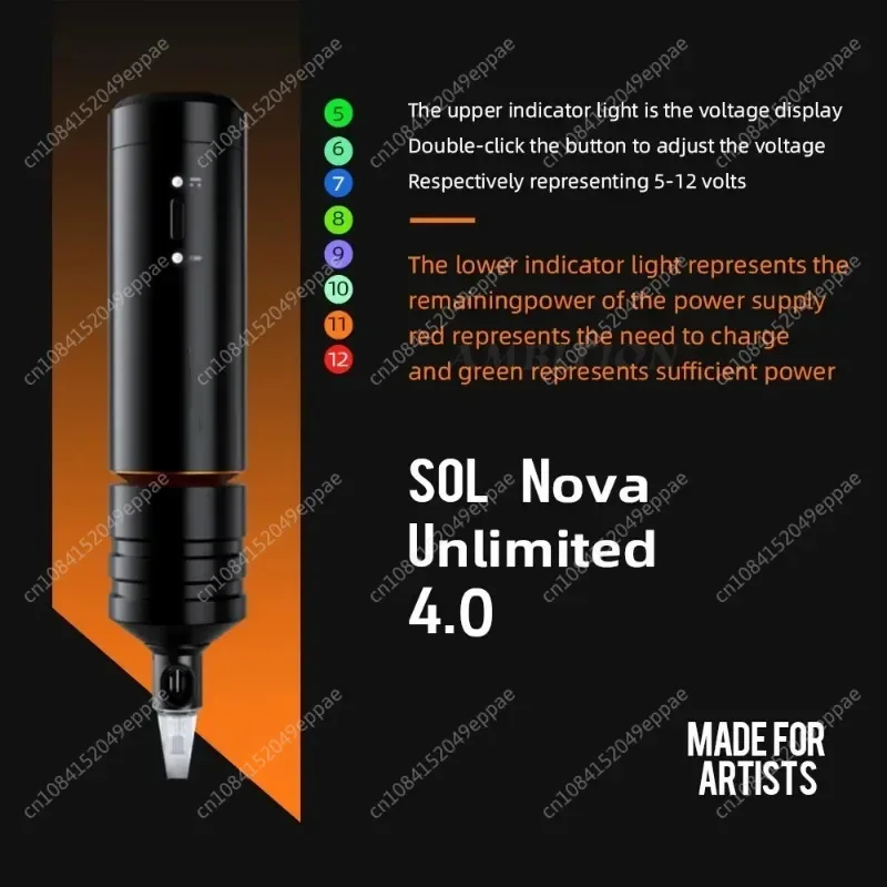 

Professional Wireless Tattoo Pen - 4Mm Stroke Length Unlimited Rotary Machine For Human Art & Permanent Makeup