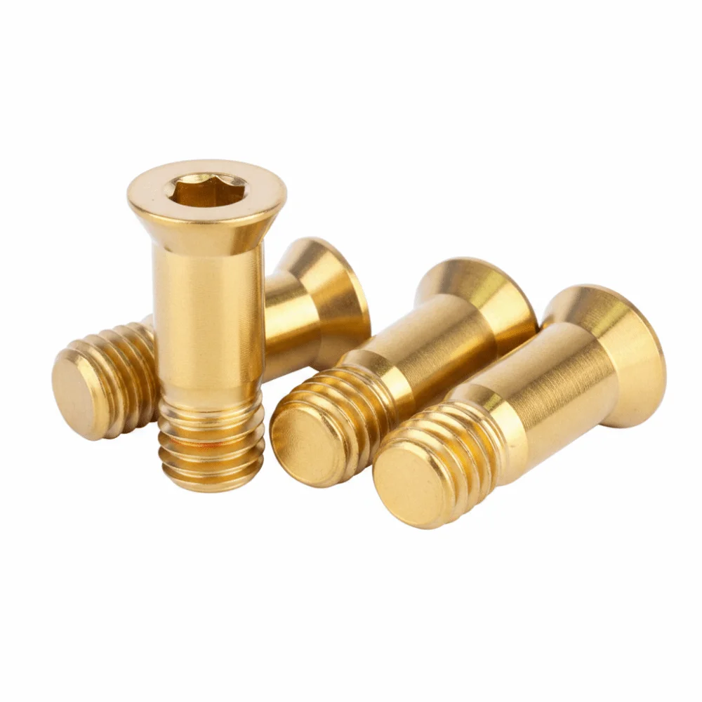 

4PCS Titanium Alloy Bike Screw Lightweight M5x14.2mm Rear Derailleur Jockey Wheel Bolt Easy To Install