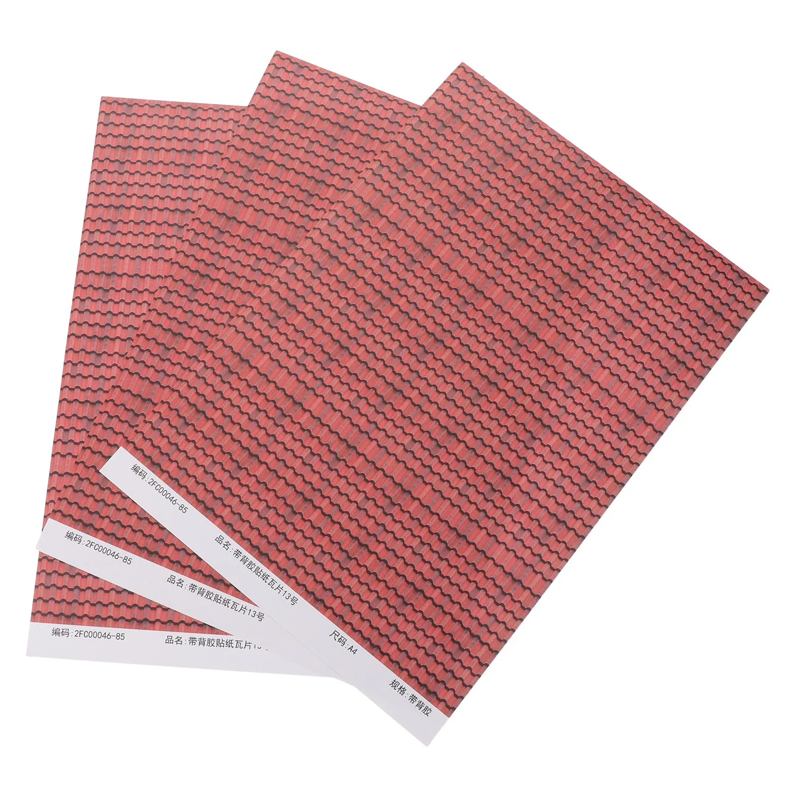 

3Pcs Self-Adhesive Miniature Roof Tiles Sticker Sheet for Dollhouse Decoration Realistic Shingle Texture PVC Faderesistant Peel