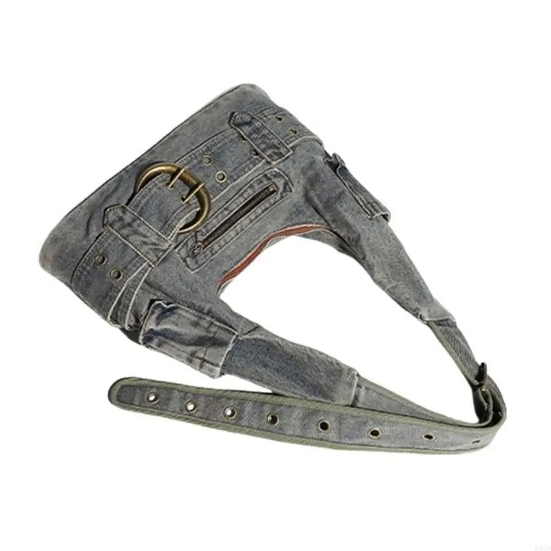 

340D Washed Denims Shoulder Bag for Students and Commuters with Spacious Interior