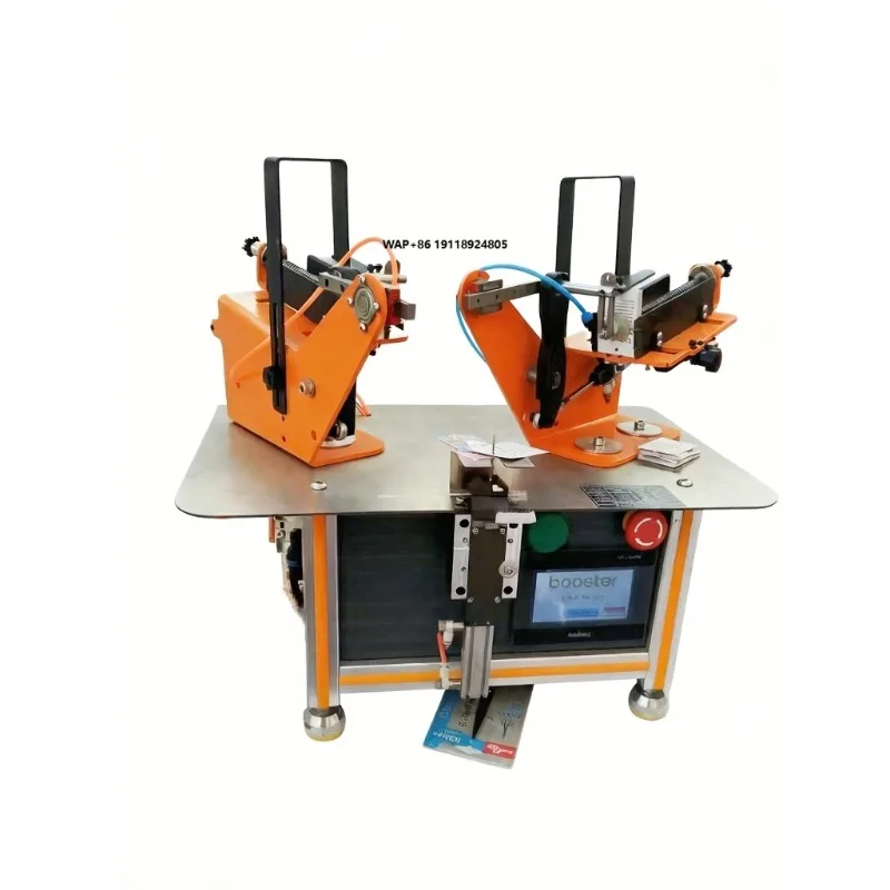 Two Tags Labeling Automatic Feeding Machine for Textile Apparels and Clothing Loop Pins Tagging Machine