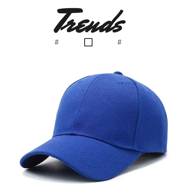 Unisex-Kappe, lässige, einfarbige Baseballkappe, verstellbare Snapback-Hüte für Damen und Herren, Hip-Hop-Kappe, Street-Dad-Hut – Detail 1
