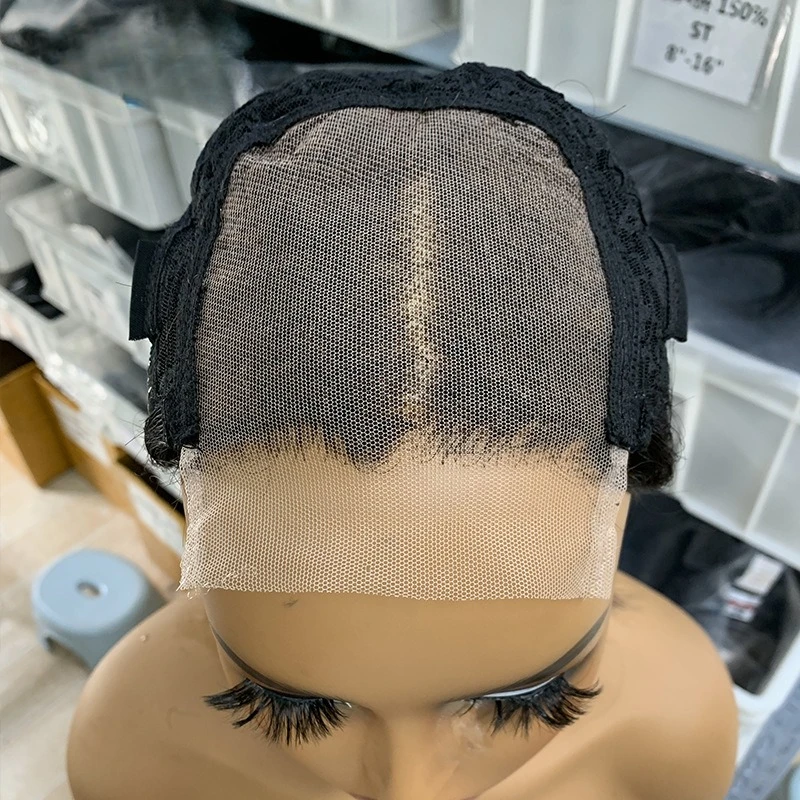 12A Super Double Drawn 13x4 Lace Frontal Perücken aus Echthaar 8/10 Zoll Knochenglatte, kleberlose 2x6 Lace Perücken für Frauen in Naturfarbe – Detail 5