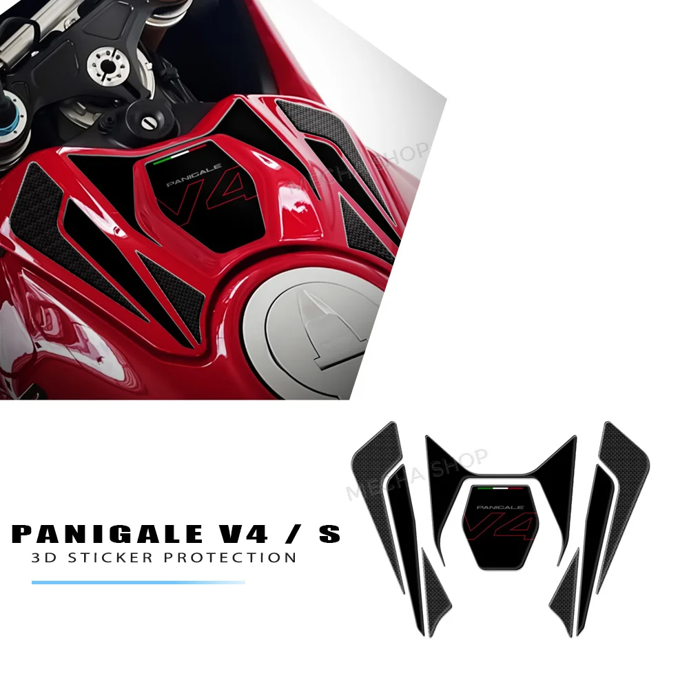 

For Panigale V4/S 2025 Tank Pad Motorcycle Accessories 3D Resin Sticker Protection Kit
