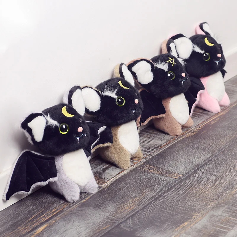 20cm Anime Style Plushy Four Color Demon Bat Cute Cartoon Soft Model For Boys And Girl Christmas Halloween Holiday Gift Kid Gift