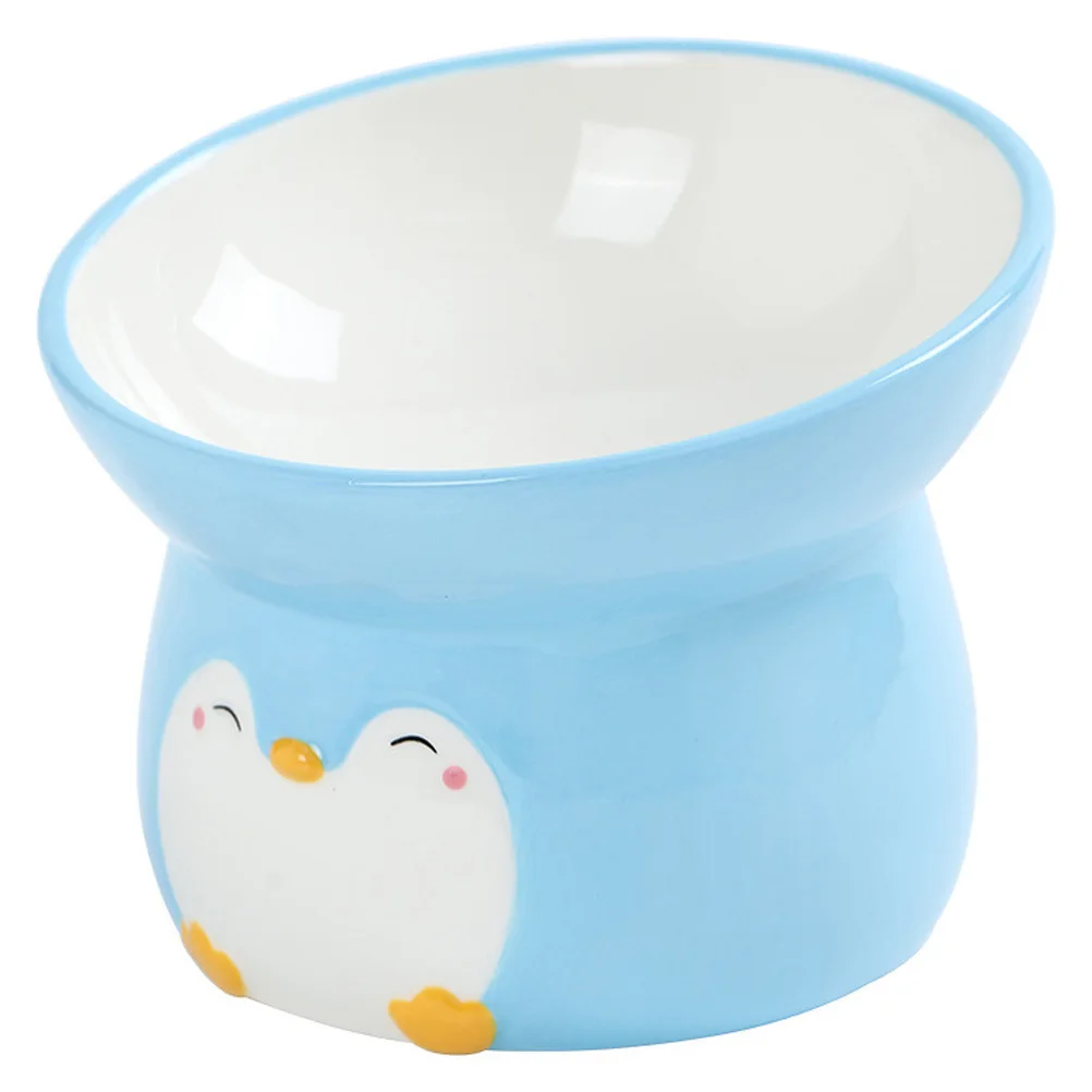 

Cat Food Raised Bowl Waterproof Pet Feeder Elevated Design Tilted Mouth Anti-Vomiting Universal Feeding Bowl Cat Bowls Elevated