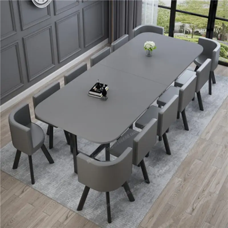 Conference table Long table Simple modern lounge area Negotiation table and chair combination
