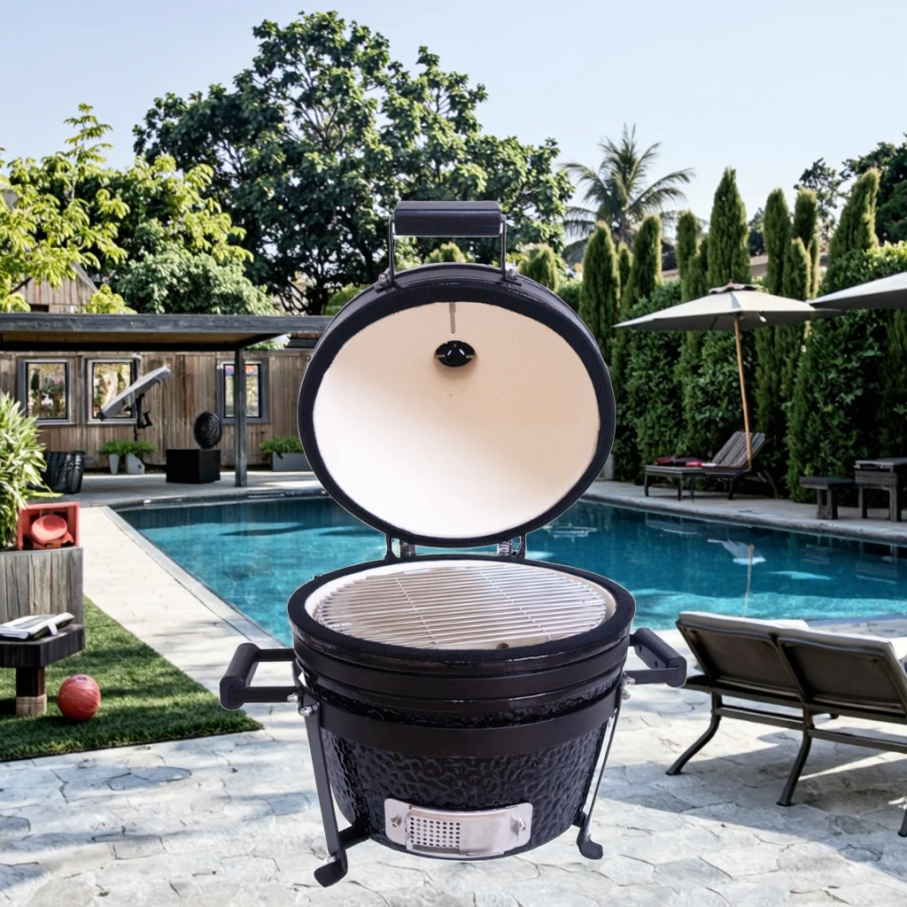 

AUPLEX 16-дюймовые грили для барбекю Kamado Премиум Портативный уличный кухонный угольный гриль для курильщика Регулируемая высота Современный роскошный стиль