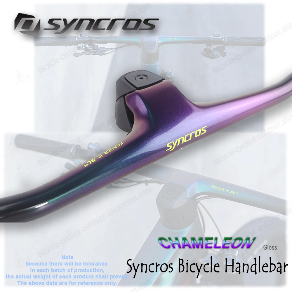 SYNCROS FRASER IC SL WC para Sparks Frame STEM-20 ° Manillar de Bicicleta de Montaña (MTB) Integrado de Fibra de Carbono con Acabado Brillante, Color Camaleón