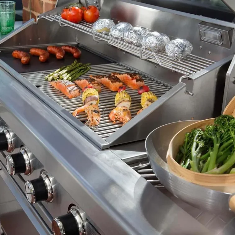 Modern Stainless Steel Outdoor Kitchen Cabinet with Acrylic Sliding Doors Faucet Shelves for Balcony Garden Garage Use
