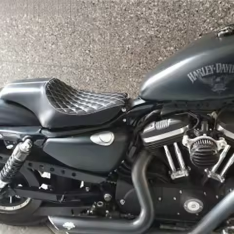 Black Motorcycle Driver Front Rear Passenger Seat Two Up Seat For Harley Sportster XL883 1200 X48 XL 1200 883 48 2004-2016