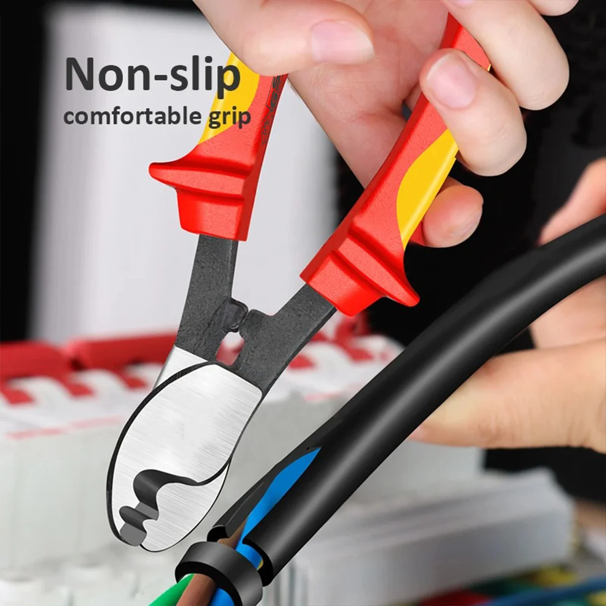 1000V Insulated Cable Cutter Heavy Duty Wire Stripping Pliers Professional High Voltage Safety Motorcycle Repair Multi Tools