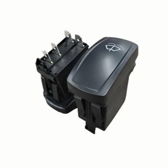 

For 2pcs Car Rocker Switch Water Spray Switch Ip67 Waterproof 4-pin Locking Red Light Wiper