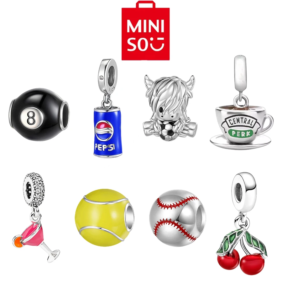 

MINISO Лидер продаж DIY Изготовление подвески Coca Cola、Бриллианты、Маленький монстр серии Шарм-бусины подходят для оригинального серебряного браслета, ювелирных изделий