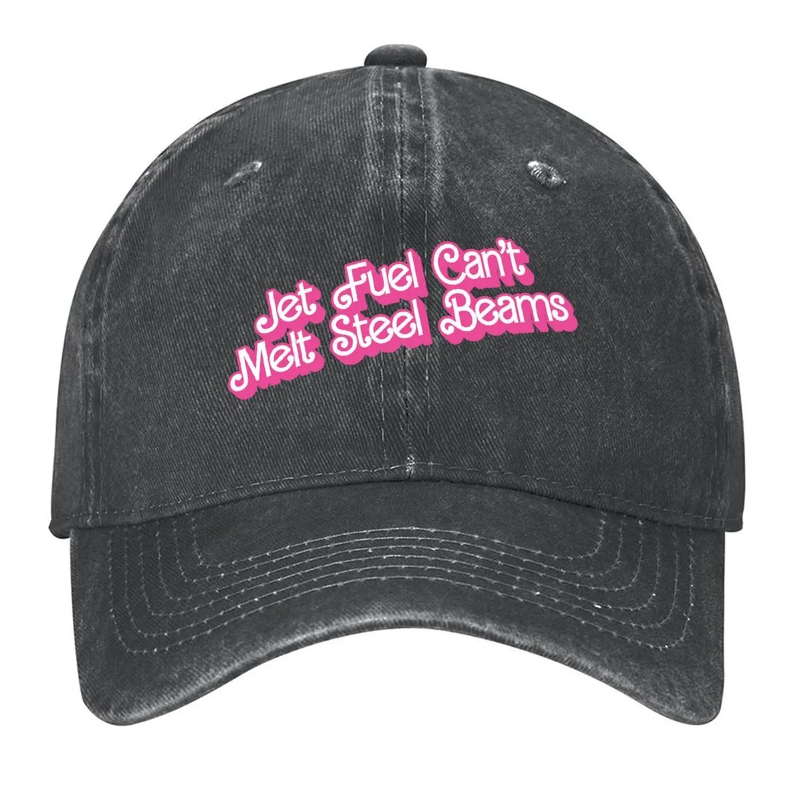 

Jet Fuel Can't Melt Steel Beams Classic Doll Text Baseball Cap fishing caps man |-F-| tactical cap dad hat Mens Tennis Women's