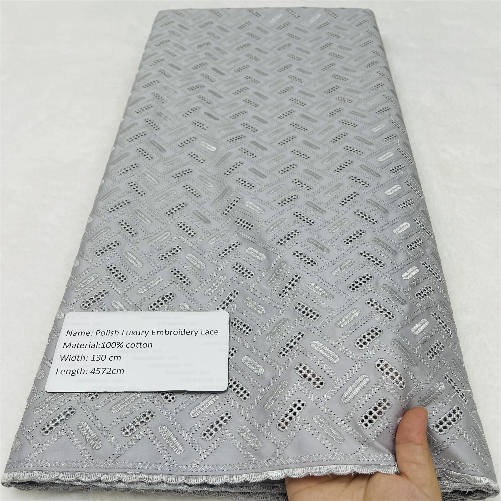 

New Arrival African Cotton Lace Fabric 2025 High Quality Elegant Lace Emroidery Lace With Stones For Women Wedding Party Dresses