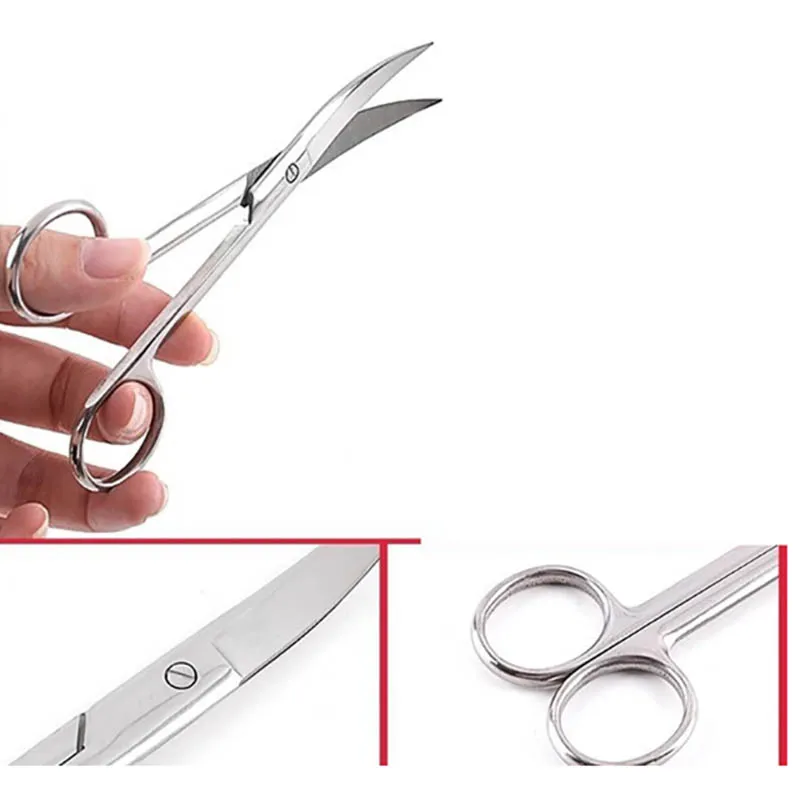 10cm/11.5cm/13cm/14cm/16 cm Animal Veterinary Vet Medical Stainless Steel Surgical Scissors Straight curved Tip Haircut Scissors image 3