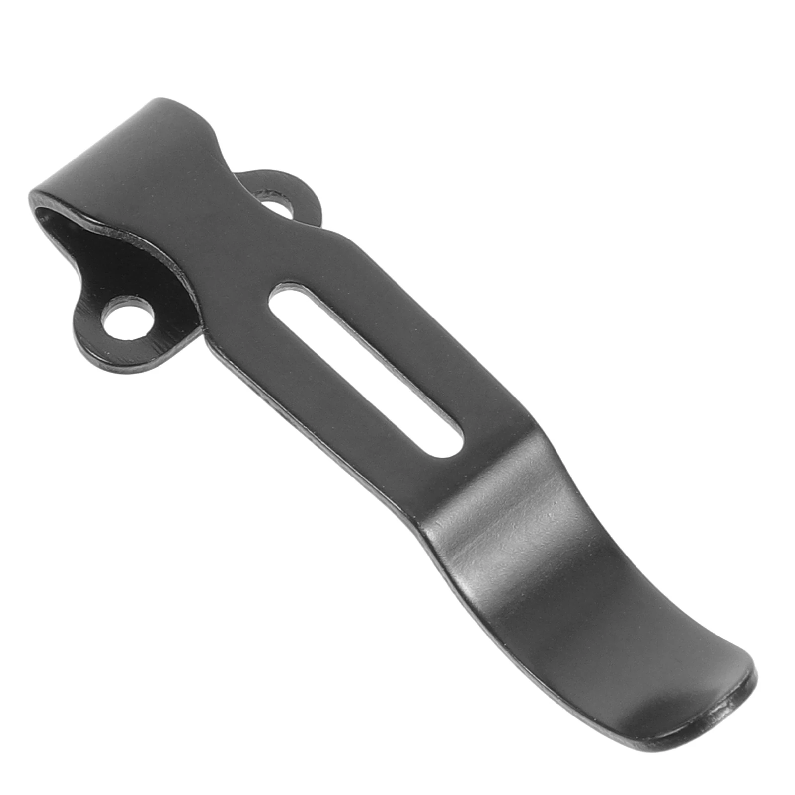

Folding Pocket Clip Replacement Stainless Steel Portable Belt Clamp Camping Hiking Travel Accessories DIY Black
