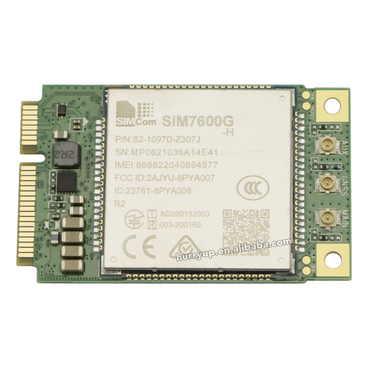 SIM7600G-PCIE R2 Complete Multi-band LTE-FDD/LTE-TDD/HSPA+/UMTS/EDGE/GPRS/GSM Module with PCIE Adapter Board