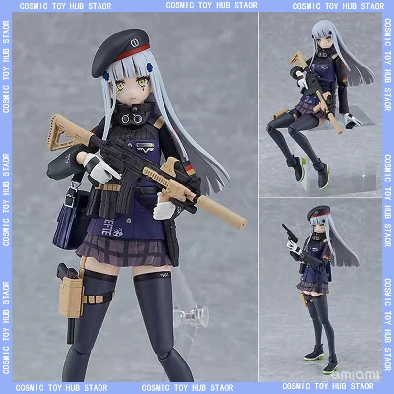 

15cm Girl Frontline Figma 573 # Hk416 Joint Mobile Beautiful Girl Boxed Handmade Desktop Ornament Collection Gift For Girlfriend