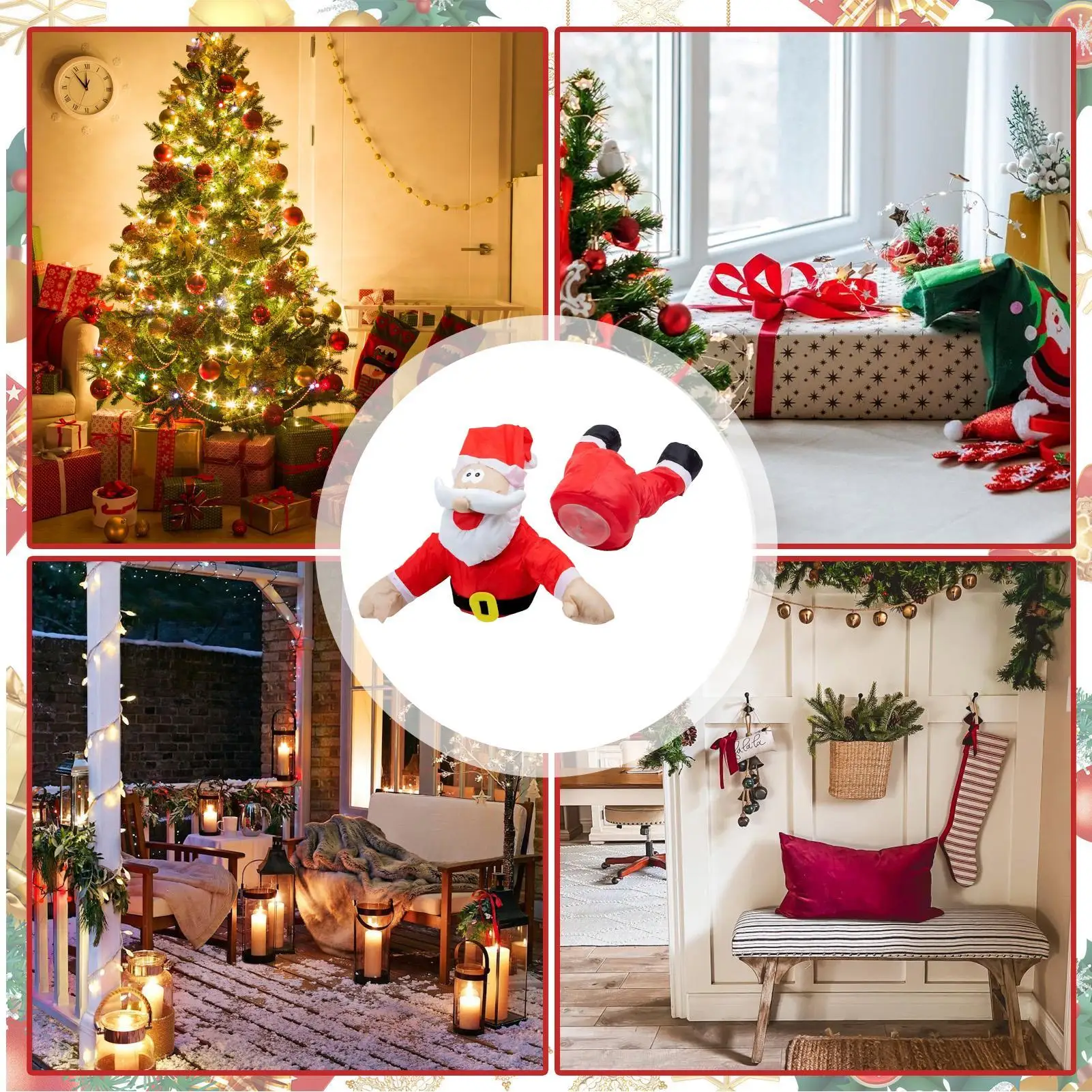 

Рождественское анимированное украшение, разбивающее украшение с изображением северного оленя, звуковая активация, декор со сломанной стеклянной наклейкой и