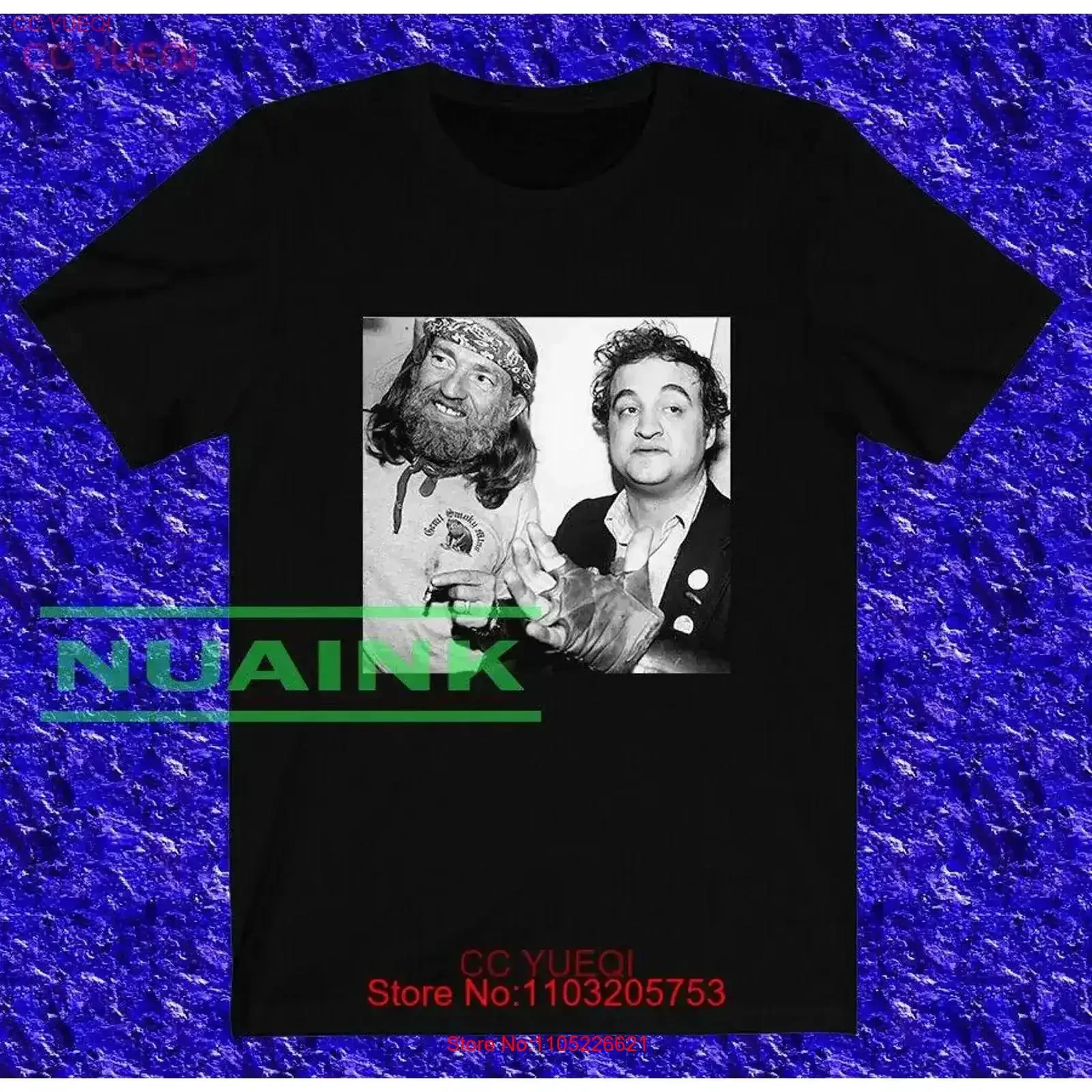 Nueva camiseta de Willie N con John Belushi, regalo artístico para padre S 4XL, ropa de calle ligeramente lavada vintage para hombre, ropa de diseñador vintage