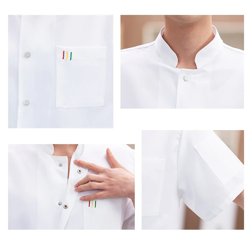 Koksjas en keukenschort 2-delige set Catering Werkuniform Groothandel Hotel Koken Kleding Bakkerij Café Ober Werkkleding