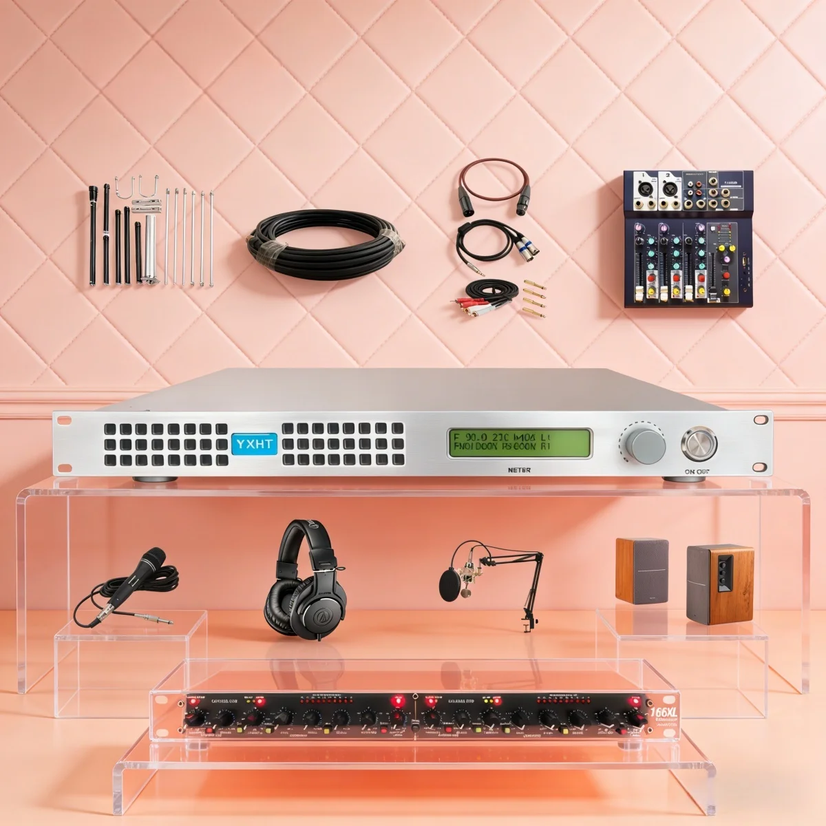 

PLL YXHT-1, 20W FM Transmitter Complete Solution, Professional Broadcast Station, Full Package, 87.5-108MHz Standard