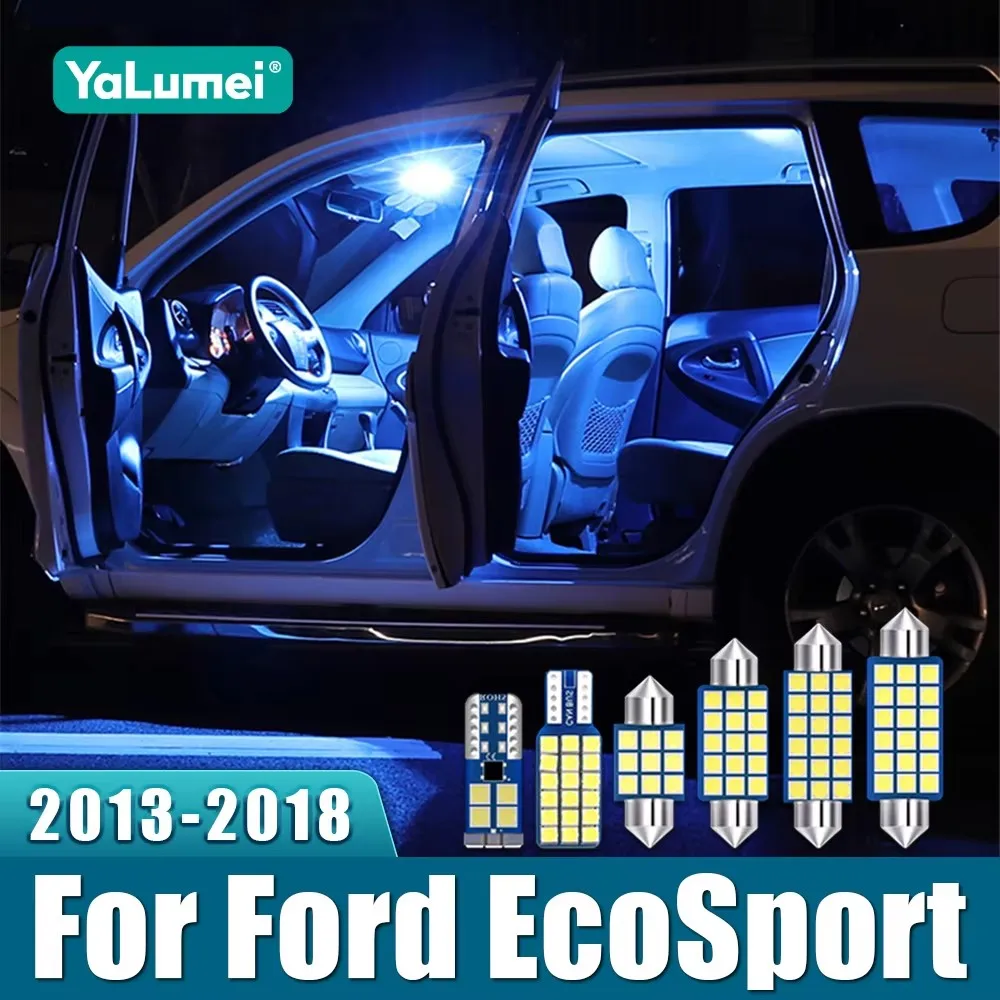 

Для Ford EcoSport 2013-2018: Комплект из 4 светодиодных ламп 12В для салона, освещения для чтения и багажника, аксессуары