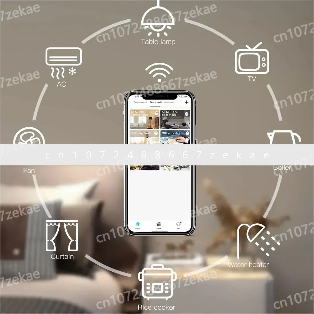 مع استهلاك الطاقة Google Alexa Home Automation 5 نماذج في 1 LCD Wifi Switch Smart Home #3