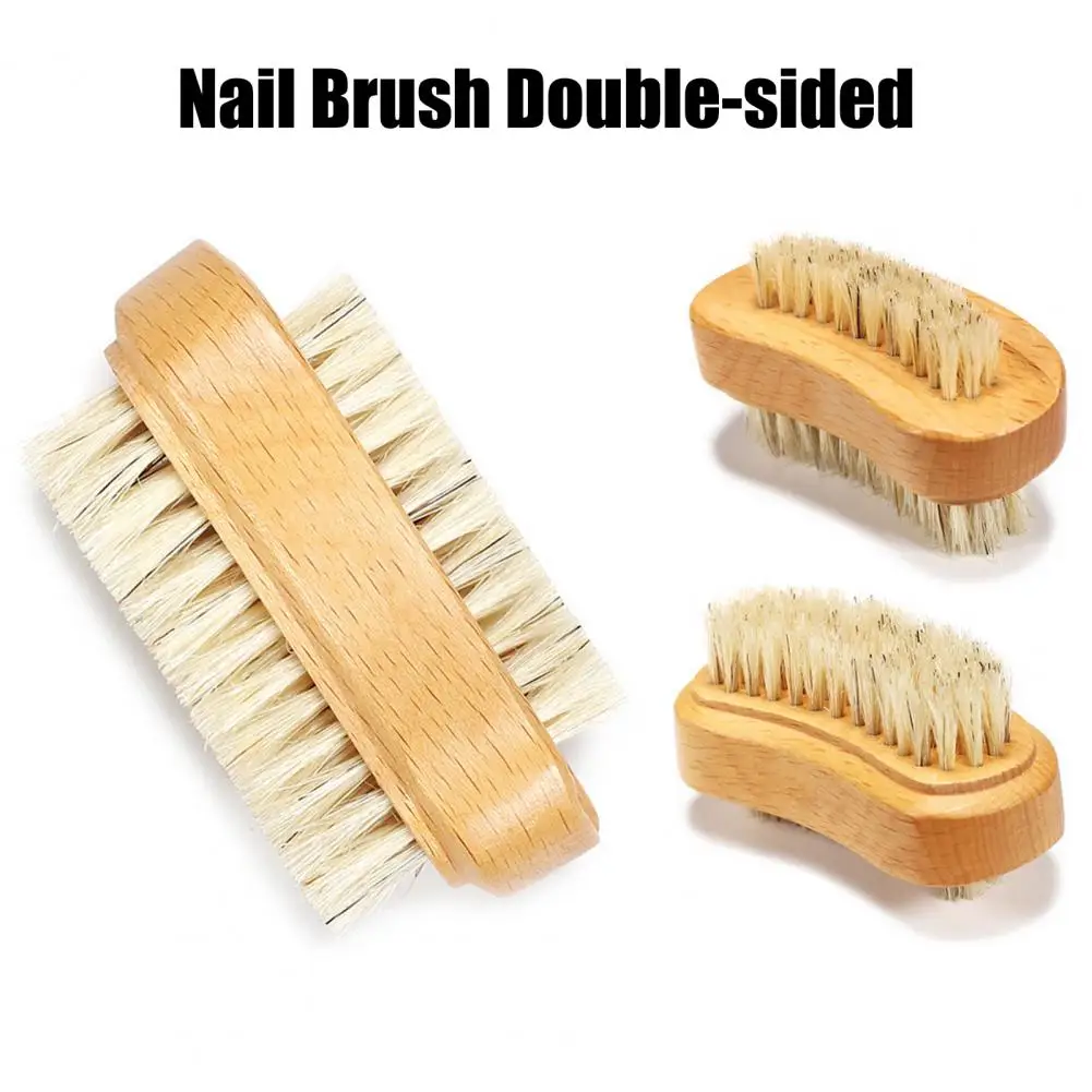 Wooden Nail Scrub Brush Double-sided Wooden Nail Brushes Set Multi-purpose Nail Care Accessory for Toes And Nails Cleaning Tools