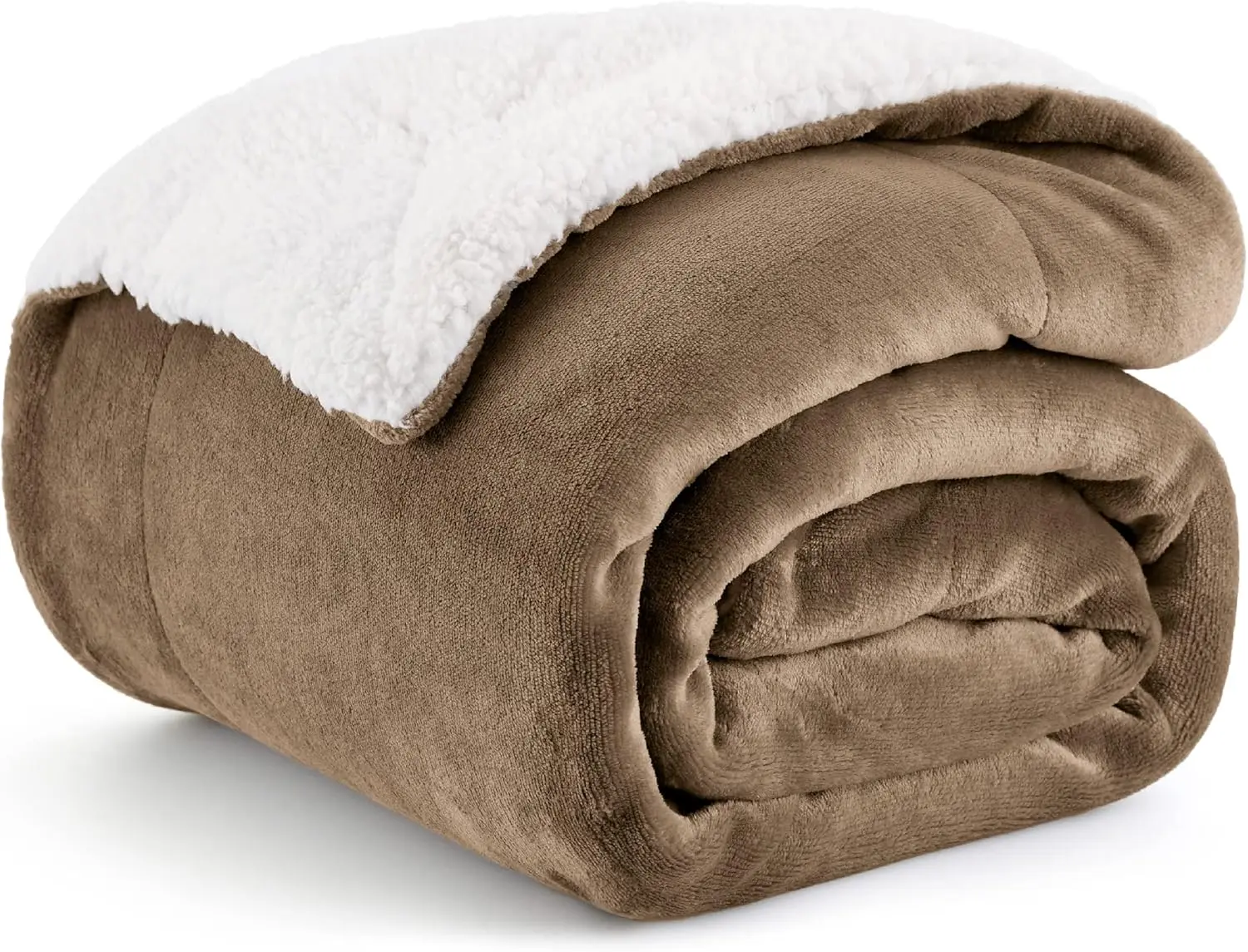 Sherpa Fleece Throw Blanket Twin Queen King Size for Couch Thick and Warm Soft Fuzzy Plush Twin Blanket Camel