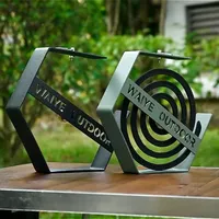 Outdoor Mosquito Coil Tray Camping Tools Tourist Hiking Mosquito Coil Holder Camping Supplies Iron Hanging Mosquito Coil Holder