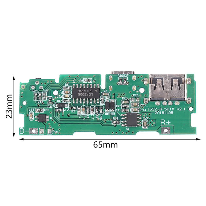 Micro/Type-C Power Bank Charger Module Charging Circuit Board 3.7V To 5V 2A/1A Step Up Boost Power Module For Mobile Power Bank