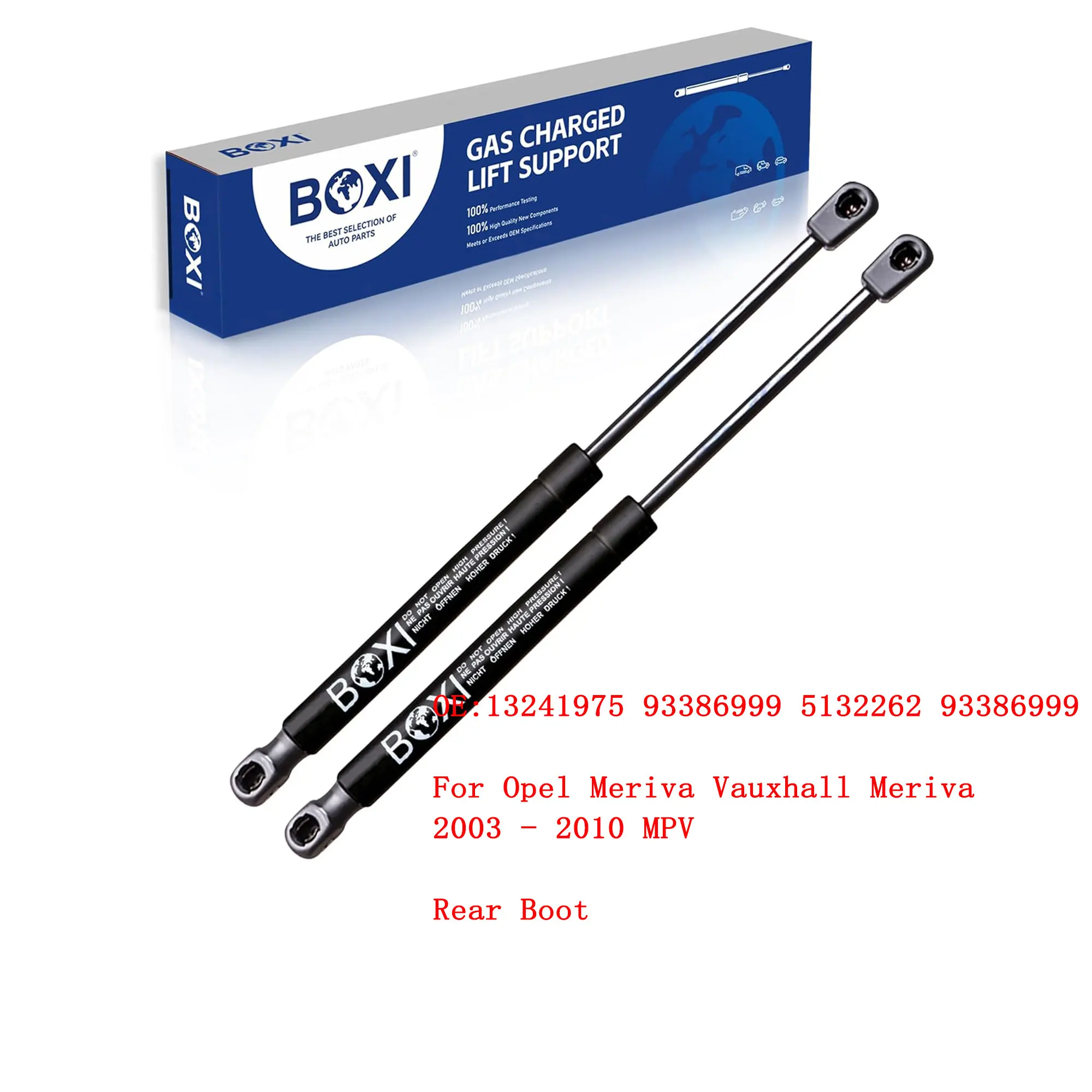 

2Pcs Rear Boot Shocks 13241975 93386999 5132262 For Opel Meriva Vauxhall Meriva 2003 - 2010 MPV Trunk Gas Spring Strut Bars