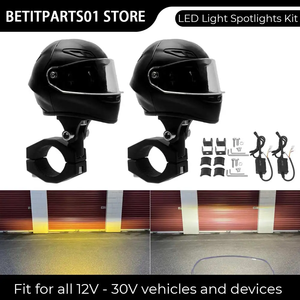 

Motorcycle Headlights LED Fog Lamps Spotlights High/Low Beams 12V 24V Adjustable Fit For Truck Heavy Duty SUV ATV UTV Motorcycle