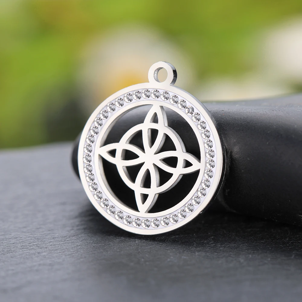 Dawapara Edelstahl Hexenknoten Charms für Halskette Ohrringe Trinity Knot Religiöse Symbole Anhänger DIY Schmuckherstellung – Detail 28