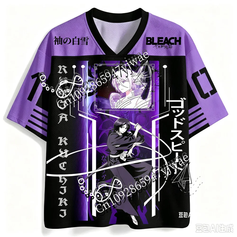 BLEACH: Tausendjähriger Blutkrieg Ichigo Rukia 3D-Grafik Bedrucktes Jersey Anime Fan T-Shirt Schnelltrocknendes Sommer-Herren-T-Shirt – Detail 7