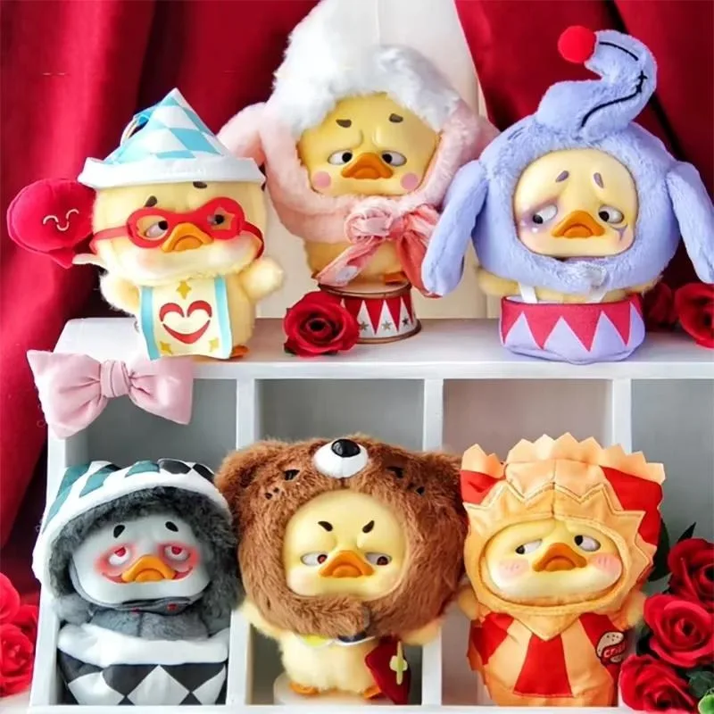 

Genuine Upset Duck v4 crazy circus series Vinyl Blind Box Mystery Box Anime Figure Duck Doll Ornament girl Gifts Pendant