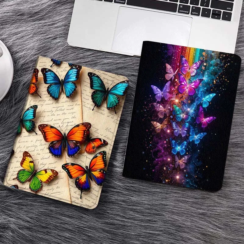 

Colorful Beautiful Butterfly Gift Tablet Case For Samsung Tab Galaxy S6 S11 A A7 A8 A9 A11 10.1 10.4 10.5 Plus Lite