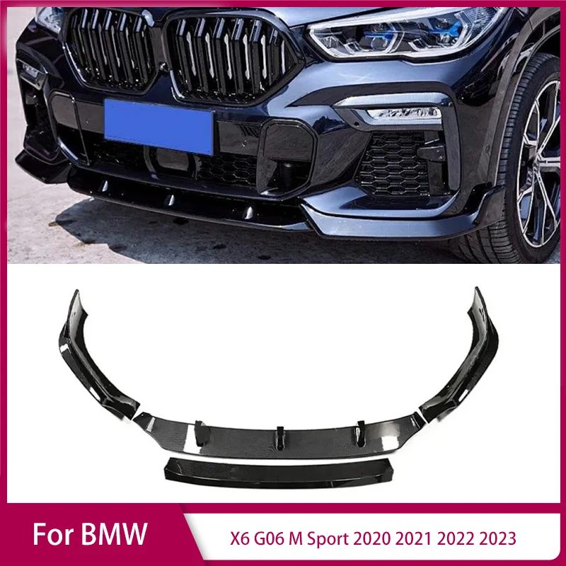 Per BMW X6 G06 M Sport 2020 2021 2022 2023 paraurti anteriore auto Lip Spoiler diffusore splitter Body Kit grembiuli Cover Guard Trim