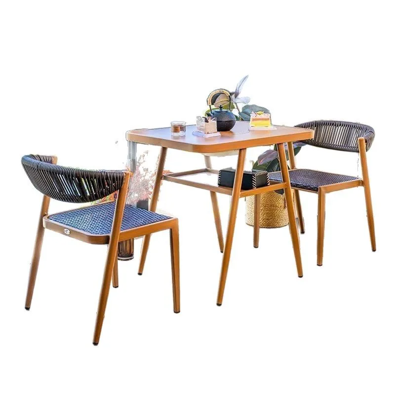 

Sunscreen and waterproof tables and chairs, balcony, surrounding stove, making tea, one table, two chairs, chairs