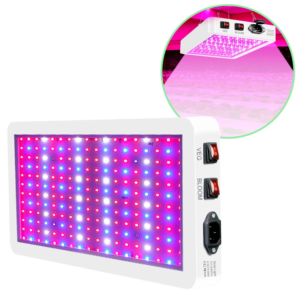 1000w LED wachsen Licht für Zimmer pflanzen 216 leds Voll spektrum Gemüse und Blüte Doppelsc halter hängende Pflanzen wachsen Lampen