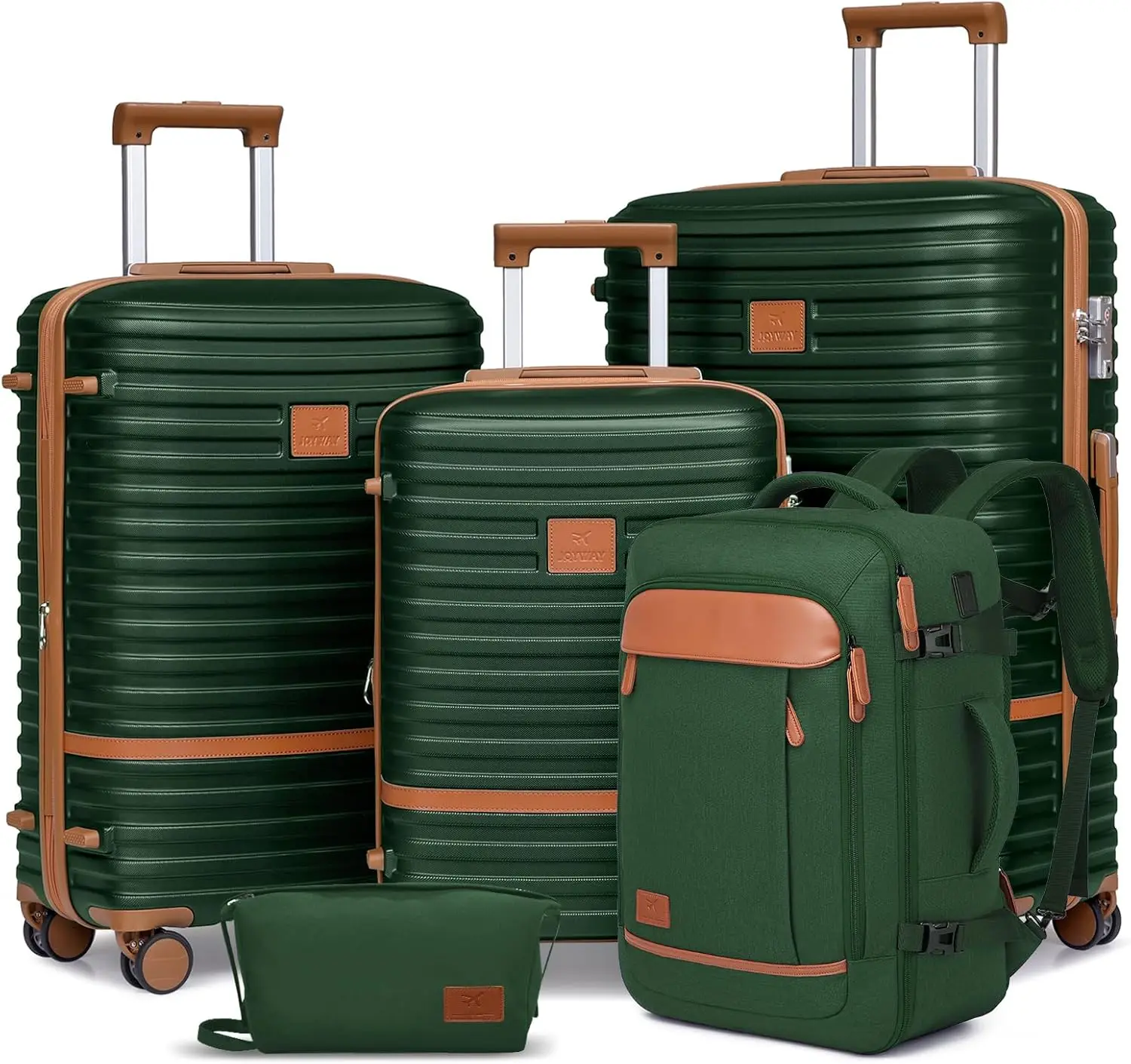 5-Piece Expandable Hard Shell Luggage Set with Spinner Wheels and TSA Lock, Lightweight Travel Suitcase