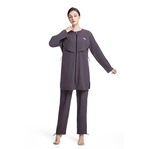 Frauen Schwarz Muslimischen Bademode Badeanzug Burkini Islamischen Modest Drei-Stück Set Moslem Muslem Maillot De Bain Volle Abdeckung bademode