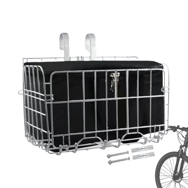 

Cycle Cargo Basket Folding Rear Basket For Cycle Schoolbag Cycle Basket With Removable Inner Bag Front Cycling Rack Storage