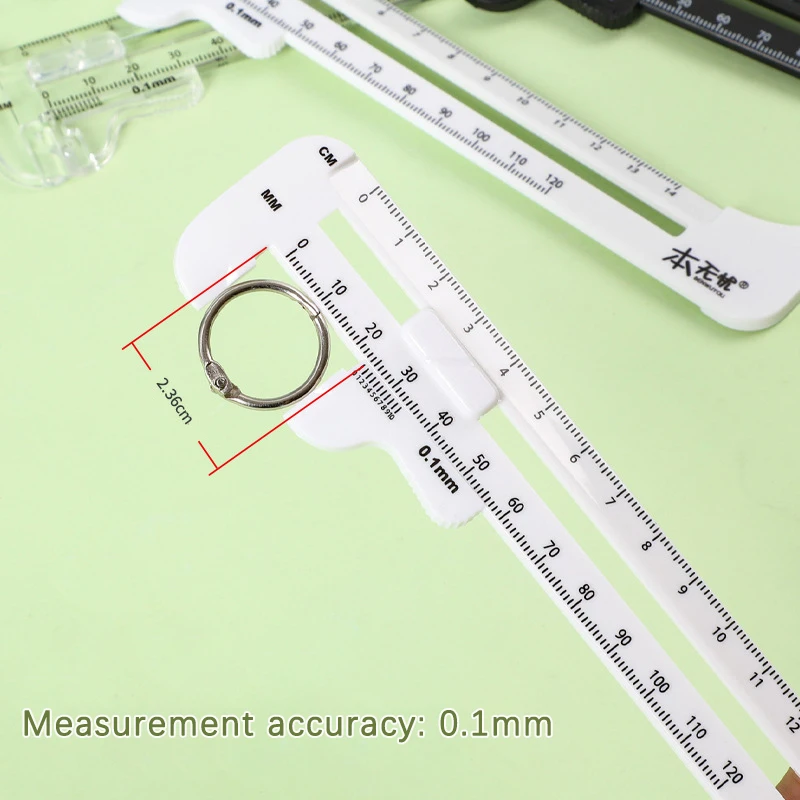 Plastic multifunctional vernier caliper, high-precision industrial grade student mini tool, measuring ruler
