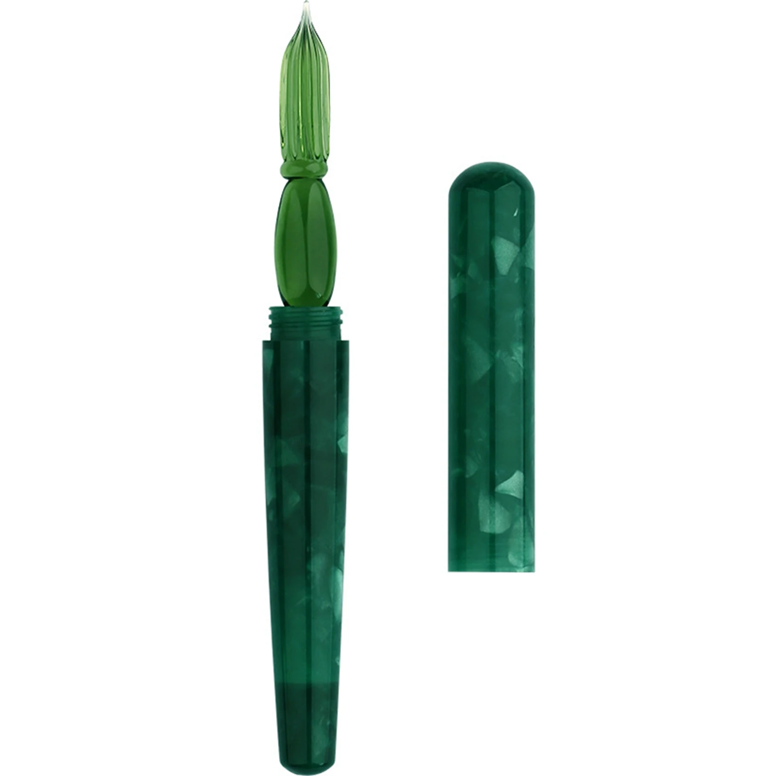 MAJOHN N10 Glass Dip Pen Resin Barrel 0.6~0.8mm Glass Nib Writing school students Drawing Gifts pens green blue pink image 6