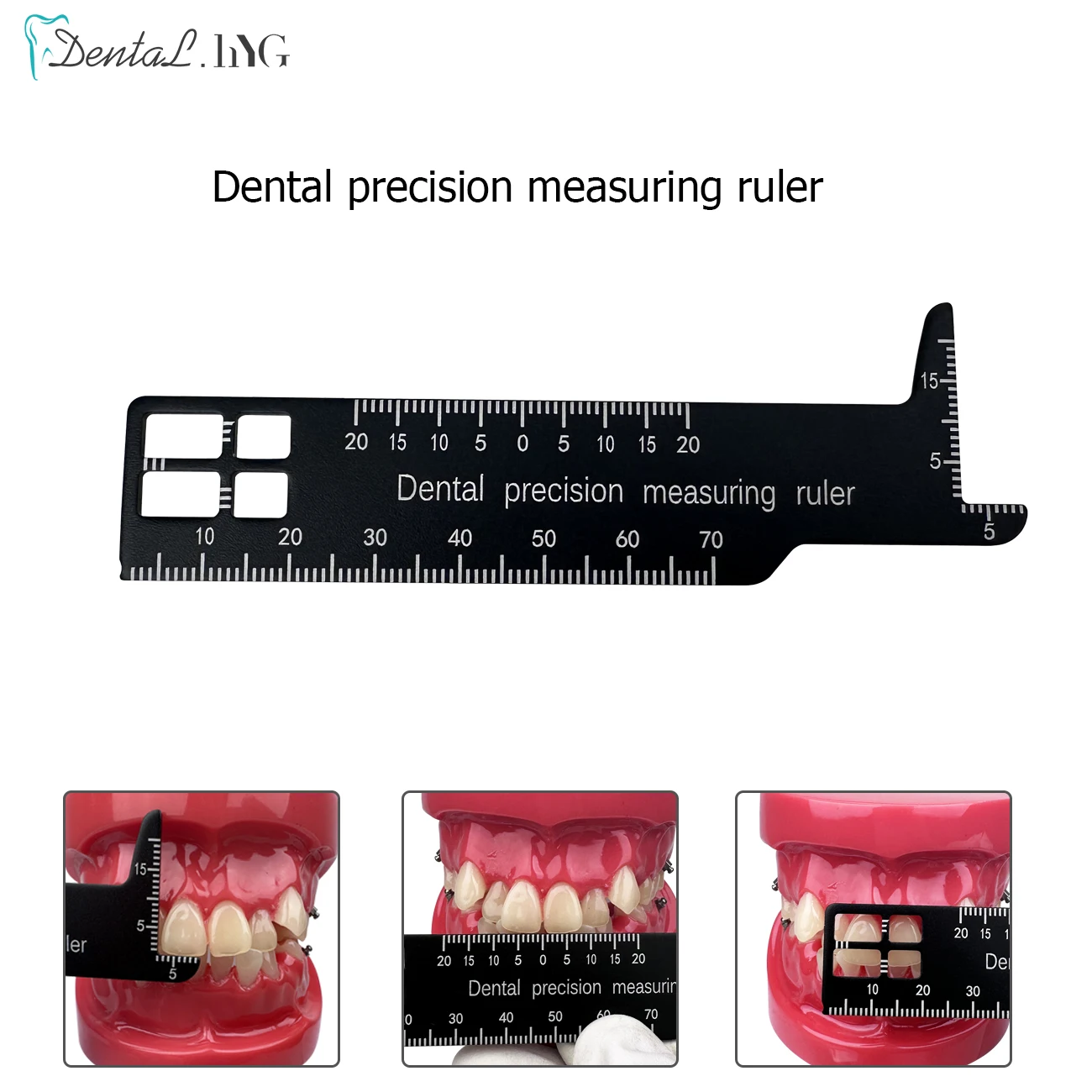 2Pc Sided Dental Precision Measuring Ruler Tooth Gap Photography Medical Tool Span Measure Scale Endodontic Instruments