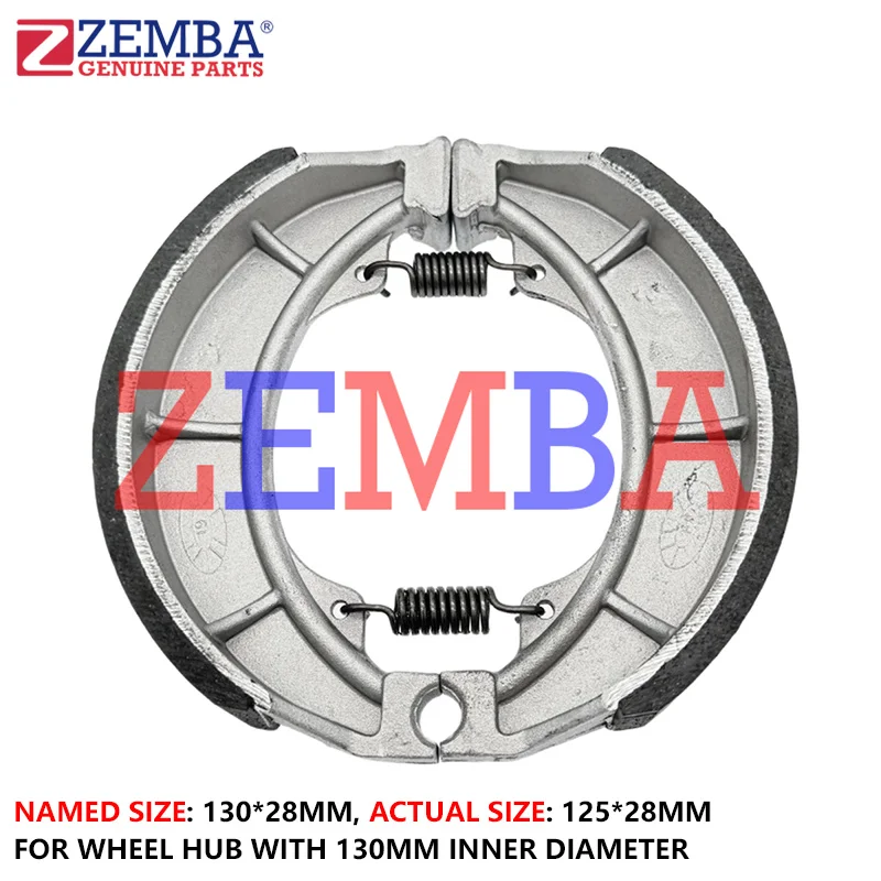MOTORCYCLE BLACK SHEEL ASBESTOS FREE BRAKE SHOE 130*28 FOR FIDDLE HLX150 YES125 GP125 OWEN SYM ALLO125 JET4 FIDDLE2 FIDDLE3